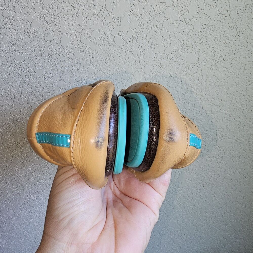 Tieks By Gavrieli Womens Camel Tan Brown Leather … - image 3